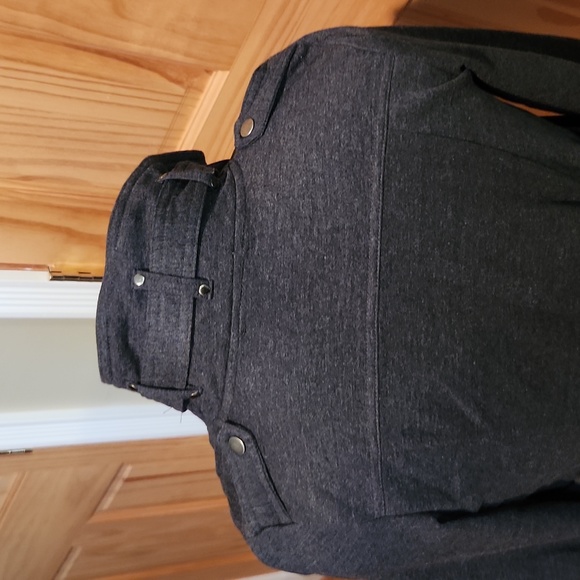 Fall coat weather! Stylish cotton blend Heather grey coat - Picture 5 of 7